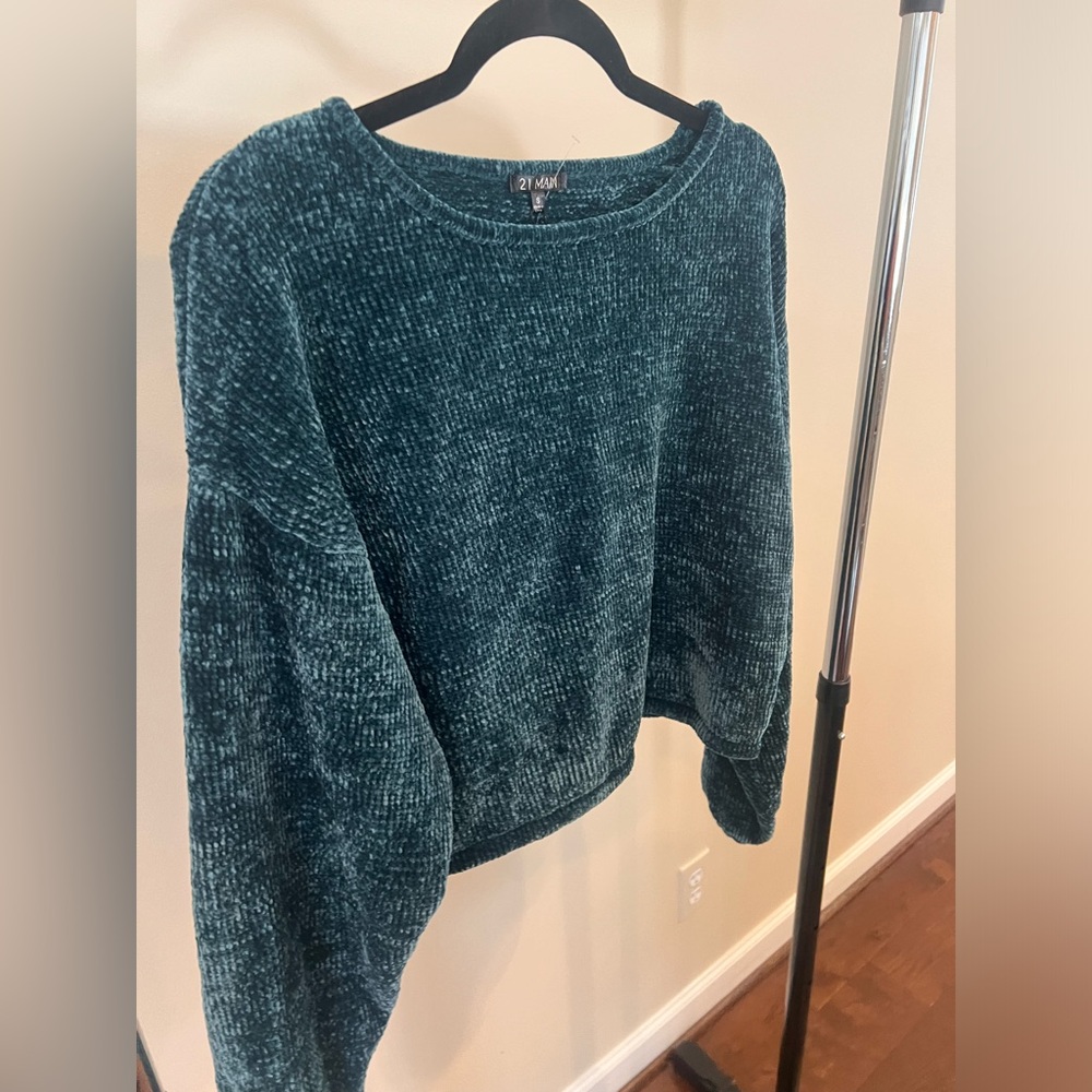BRAND NEW South Moon Under - 21 Main Cozy Teal Sweater